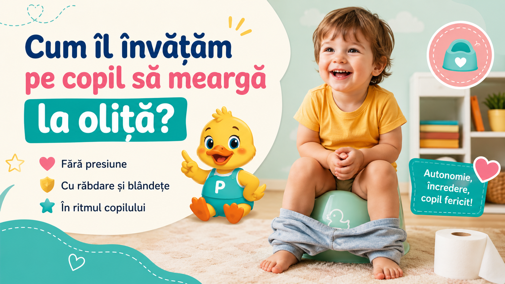 Când este pregătit copilul să meargă la oliță?